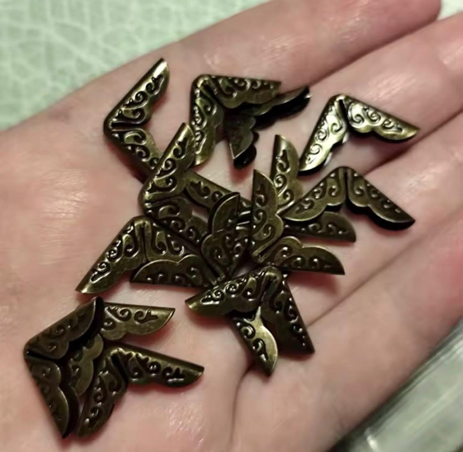Antique Metal Book Corner Embellishments | Vintage Scrapbook Corners ...