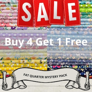Cotton Fabric Fat Quarters Mystery Pack: Quilting & Sewing