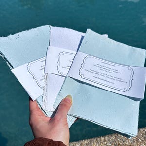 Handmade Recycled Paper for Junk Journals | Deckle Edge Eco Friendly Paper | Scrapbooking & Cardmaking Paper 6x8.5