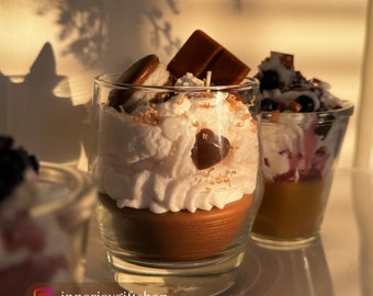 Realistic Chocolate Dessert Candle | Handmade Novelty Food Candle