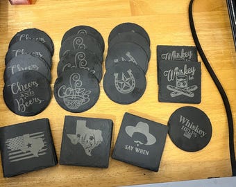 Posavasos de pizarra personalizados