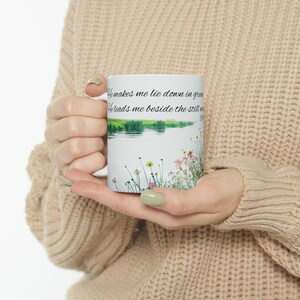 Psalm 23:2 Ceramic Mug, 11oz