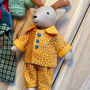 Deer Doll Clothing Set, Mini Doll with Dress Collection, Pretend Play Toy for Kids