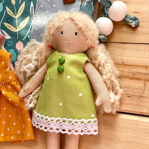 Handmade Fabric Dollhouse: Travel Quiet Book with Mini Doll