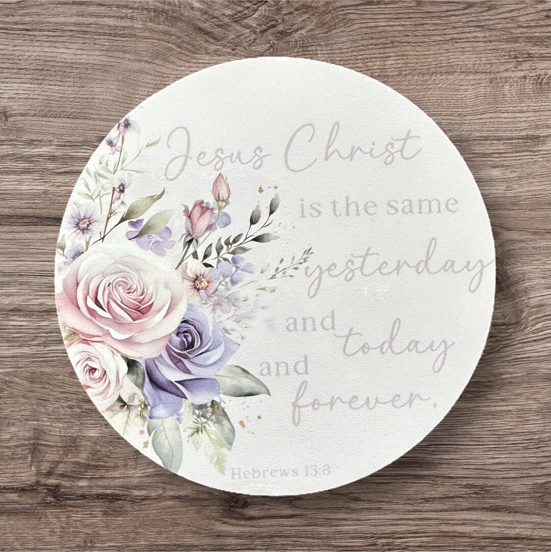 Scripture Window Clings Bible Verse Mirror Cling, Window Cling, Memory Verse Gift, Hebrews 13:8 ...