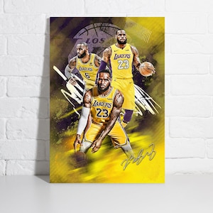 999 LeBron James Poster Los Angeles Lakers Framed Canvas Print Basketball Wall Art Print NBA Gift Artwork Home Decor C105 Birthday Gift