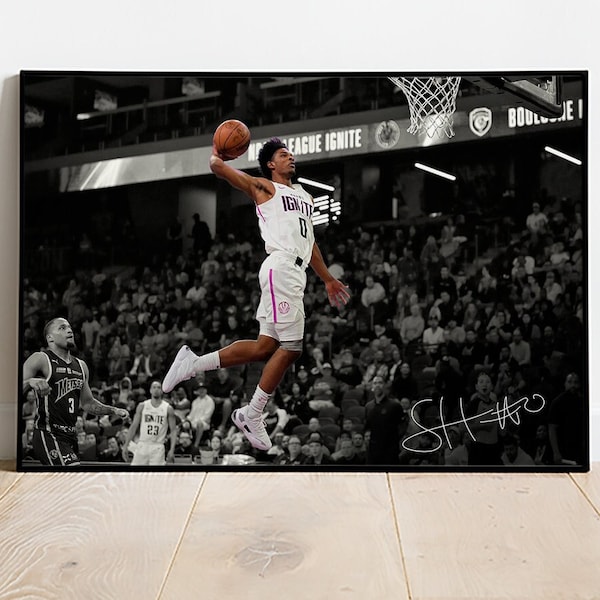 Scoot Henderson Poster, Portland Trail Blazers, Blazers Wall Art, Canvas Print, Framed Poster, Cave Gift, Wall Art Decor, Canvas Wrap - C126