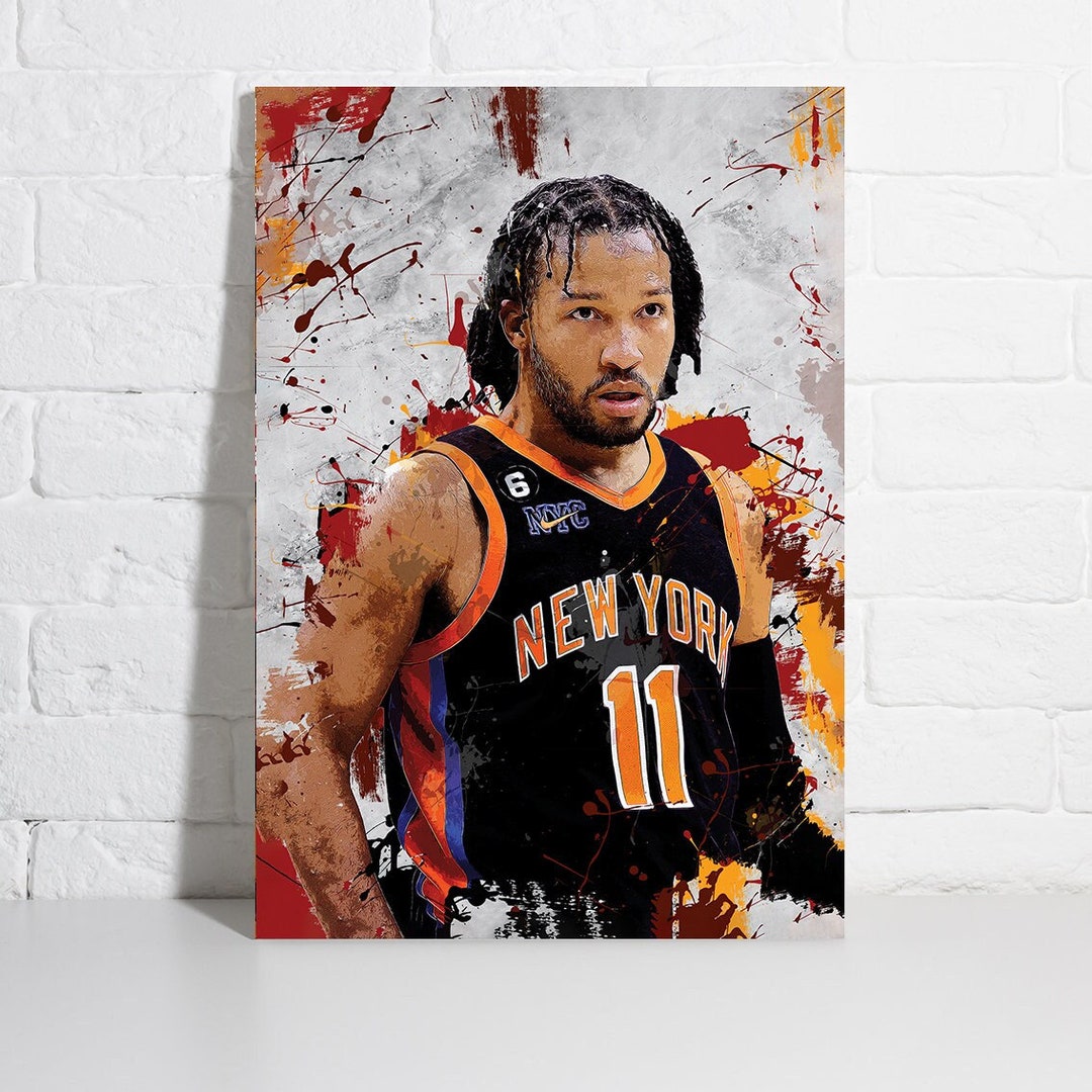 Jalen Brunson Poster, New York Knicks Wall Art, Knicks Canvas Wrap