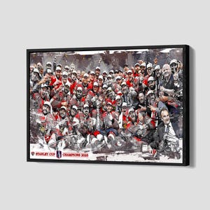 Florida Panthers 2025 Stanley Cup Champions Poster Hockey Framed Canvas Print NHL Wall Art Home Decor FF21 Birthday Gift