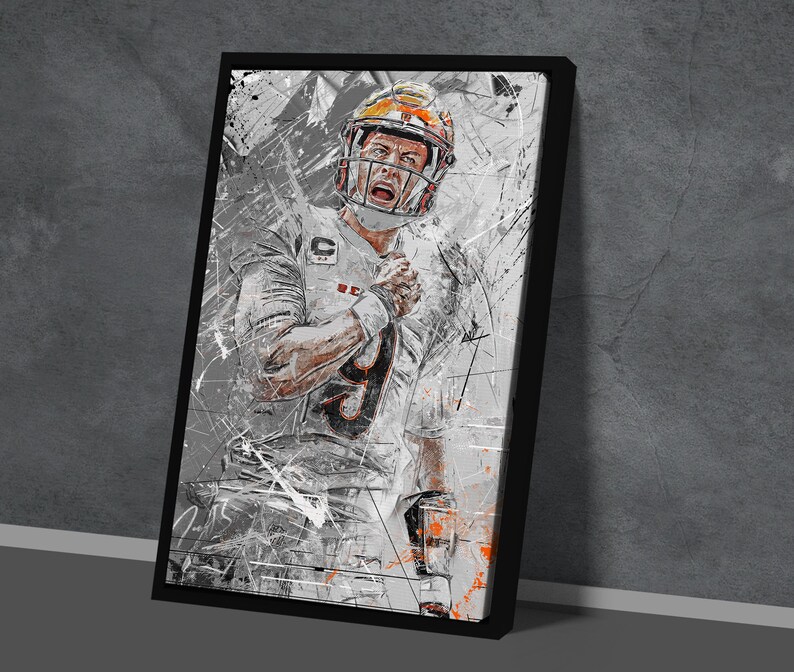 Joe Burrow Poster Cincinnati Bengals Framed Canvas Print Football Wall — free download
