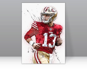 Brock Purdy San Francisco Super Bowl Autogramm Foto – Signiertes A4 Poster Im Schwarzen Rahmen (30,5x20,3 Cm)