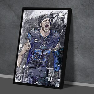 Aidan Hutchinson Poster Detroit Lions Leinwanddruck Football Wandkunst NFL Kunstwerk Sport Wohnkultur F76 Weihnachtsgeschenk