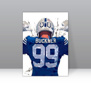 DeForest Buckner Poster Indianapolis Colts Framed Canvas Poster Football Wall Art Print NFL Gift Artwork Home Decor D144 Birthday Gift
