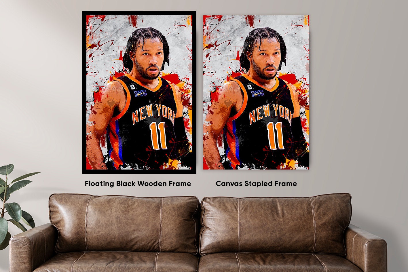 Jalen Brunson Poster, New York Knicks Wall Art, Knicks Canvas Wrap