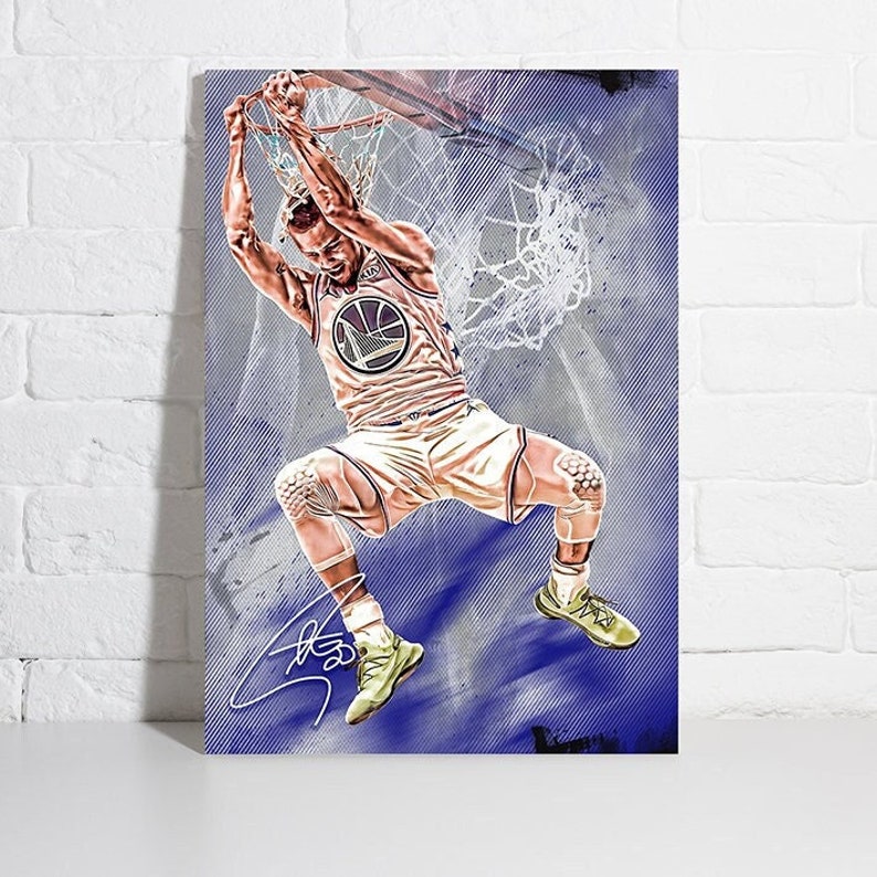 999 Stephen Curry Wall Art Golden State Warriors Framed Canvas Poster