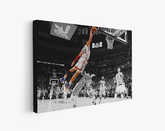 999 Aaron Gordon Dunk Poster Denver Nuggets Framed Canvas Poster Basketball Wall Art Print NBA Gift Artwork Home Decor C141 Birthday Gift
