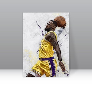 999 Lebron James Slam Poster LA Lakers Framed Canvas Print Basketball Wall Art Print NBA Gift Artwork Home Decor C302 Birthday Gift