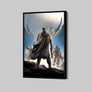 Destiny Game Poster Video Game Framed Canvas Print Gaming Wall Art Print Destiny Home Decor FF6 Birthday Gift