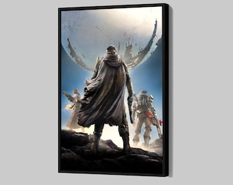 Destiny Game Poster Video Game Framed Canvas Print Gaming Wall Art Print Destiny Home Decor FF6, Birthday Gift