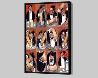 Guy Buffet Poster The Making Of Perfect Martini Framed Canvas Print Food and Drink Wall Art Martini Home Decor FF18 Birthday Gift