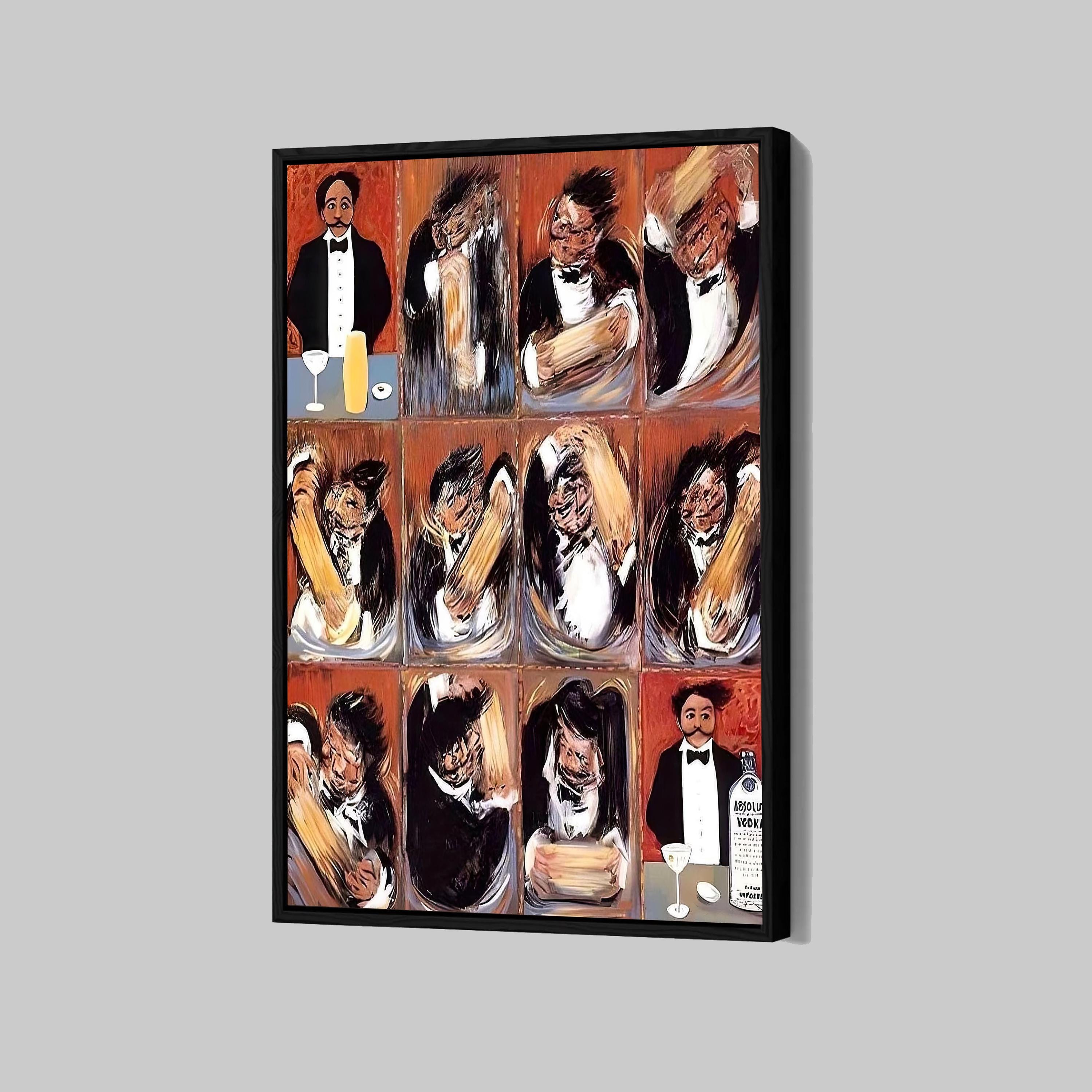 MEET ME AT THE FAIR 木版画 Guy Buffet Poster the Making of Perfect Martini Framed Canvas