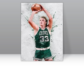 999 Larry Bird Poster Boston Celtics Framed Canvas Print Basketball Wall Art Print NBA Gift Artwork Home Decor C299 Birthday Gift