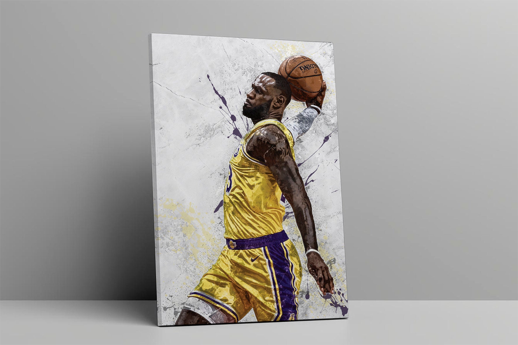 Lebron James Lakers Poster / Canvas – King James Basketball Art – Made In USA