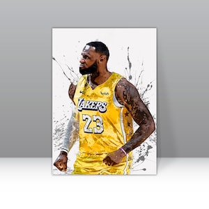 999 Lebron James Poster LA Lakers Framed Canvas Print Basketball Wall Art Print NBA Gift Artwork Home Decor C301 Birthday Gift