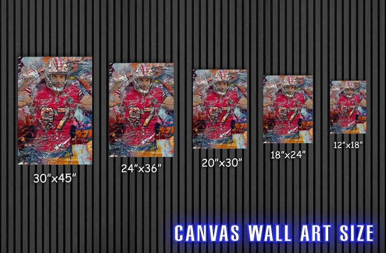 Nick Bosa Poster San Francisco 49ers Framed Canvas Print Football Wall ...