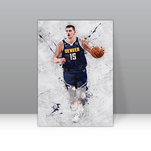 999 Nikola Jokic Poster Denver Nuggets Basketball auf Leinwand gerahmt Basketball Wand Kunst NBA Geschenk Kunstwerk Home Decor C311