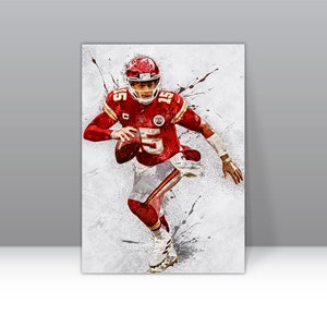 999 Patrick Mahomes Poster Kansas City Chiefs Football auf Leinwand gerahmt NFL Wand Kunst Print Home Decor Kunstwerk Geschenk für D165 Geburtstagsgeschenk