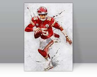 999 Patrick Mahomes Poster Kansas City Chiefs Football Framed Canvas Print NFL Wall Art Print Home Decor Artwork Gift For D165 Birthday Gift