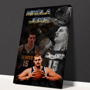 999 Nikola Jokic Wand Kunst Denver Nuggets Gerahmte Leinwand Poster Basketball Wand Kunst Druck NBA Geschenk Kunstwerk Wohnkultur C182 Geburtstagsgeschenk