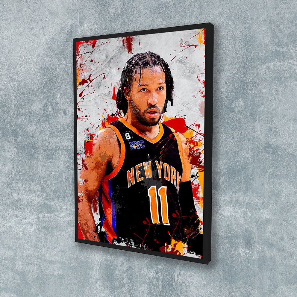 Jalen Brunson Poster, New York Knicks Wall Art, Knicks Canvas Wrap