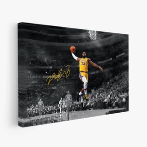 LeBron James Poster Los Angeles Lakers Framed Canvas Poster Basketball Wall Art Print NBA Gift Artwork Home Decor C261 Birthday Gift