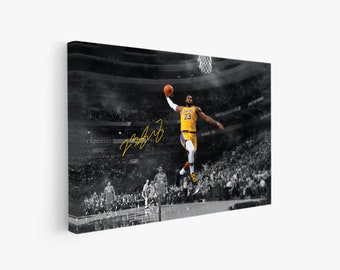 LeBron James Poster Los Angeles Lakers Framed Canvas Poster Basketball Wall Art Print NBA Gift Artwork Home Decor C261 Birthday Gift