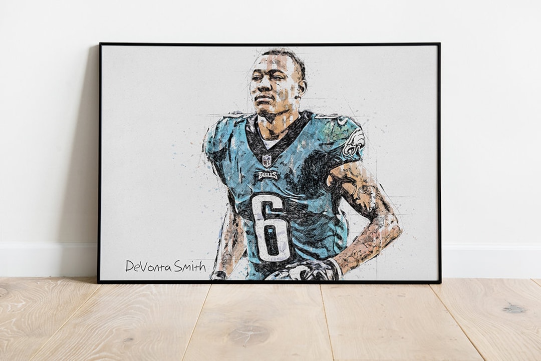 Drawing Devonta Smith Jerseys Devonta Smith Poster Philadelphia