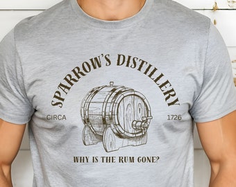 Camiseta de lona Bella de Sparrow's Distillery, camiseta discreta de Disney para papá