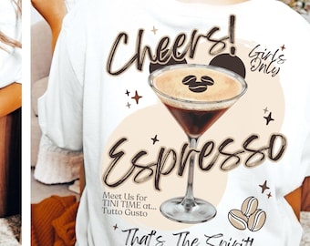 Espresso Martini Theme Park Tee, Tutto Gusto EPCOT Comfort Colors Girls Trip Shirt