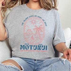 Motunui Island Moana Bella Canvas T-Shirt, Matching Family Disneyland Shirt image 1