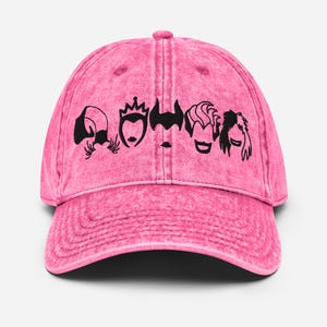 Disney Female Villains Icon Sketch Hat, Disney Halloween Hat, Vintage Otto Hat, Mickey's Not So Scary Halloween Party