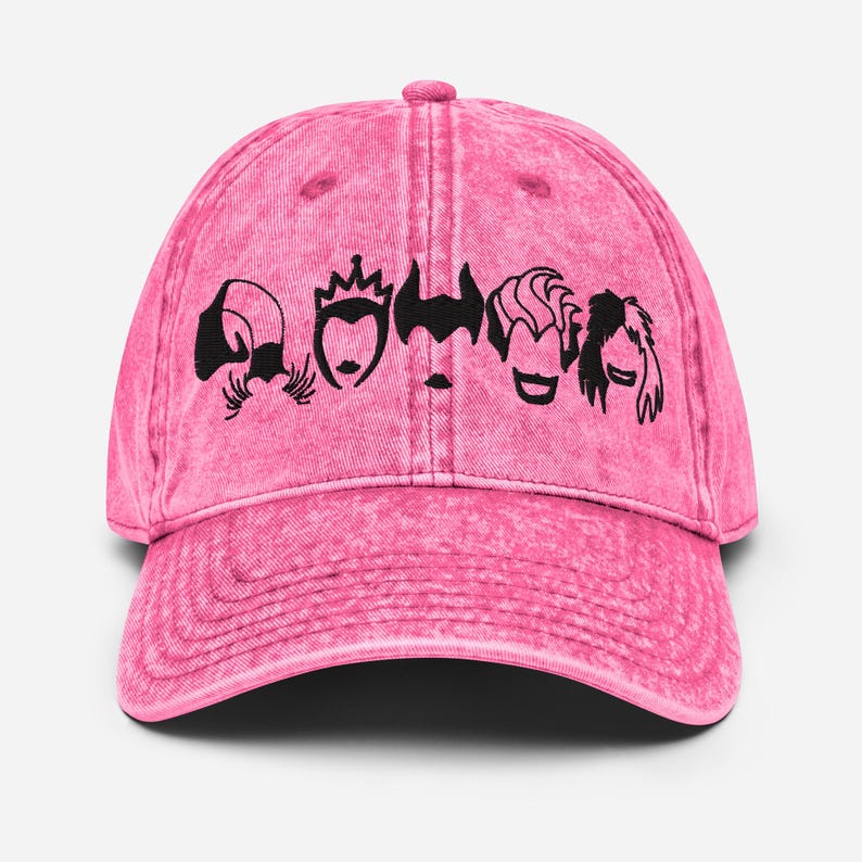 Disney Female Villains Icon Sketch Hat, Disney Halloween Hat, Vintage Otto Hat, Mickey's Not So Scary Halloween Party