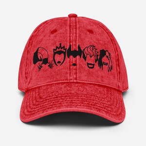 Disney Female Villains Icon Sketch Hat, Disney Halloween Hat, Vintage Otto Hat, Mickey's Not So Scary Halloween Party