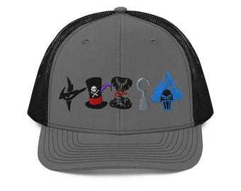 Gorra de camionero con el ícono de villano de Disney, sombrero espeluznante para Halloween
