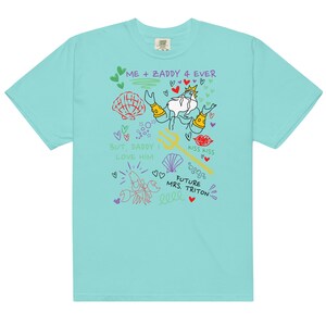 Little Mermaid Inspired King Triton Zaddy Doodle Sketch, Little Mermaid Girls Trip Shirt, Funny Subtle Trendy Comfort Colors King Triton Tee