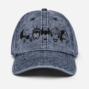 Disney Female Villains Icon Sketch Hat, Disney Halloween Hat, Vintage Otto Hat, Mickey's Not So Scary Halloween Party