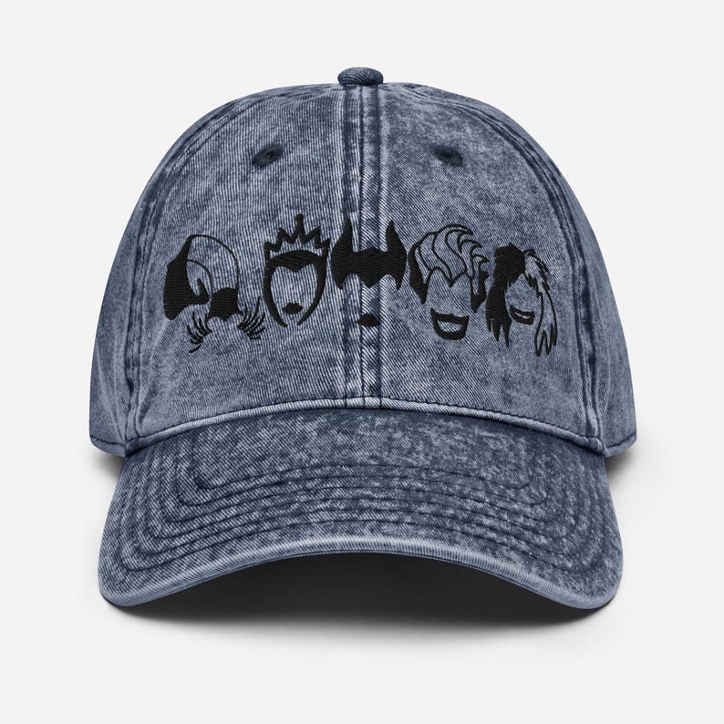 Disney Female Villains Icon Sketch Hat, Disney Halloween Hat, Vintage Otto Hat, Mickey's Not So Scary Halloween Party