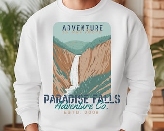 Sudadera Disney Up Paradise Falls – La aventura está ahí fuera, unisex, cuello redondo