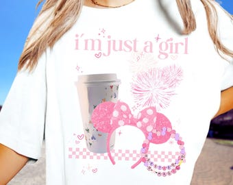 Disney Mädchen Trip Comfort Colors Shirt, ich bin nur ein Mädchen