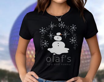 Camiseta do Spa do Olaf, inspirada em Frozen da Disney, camiseta personalizada para férias